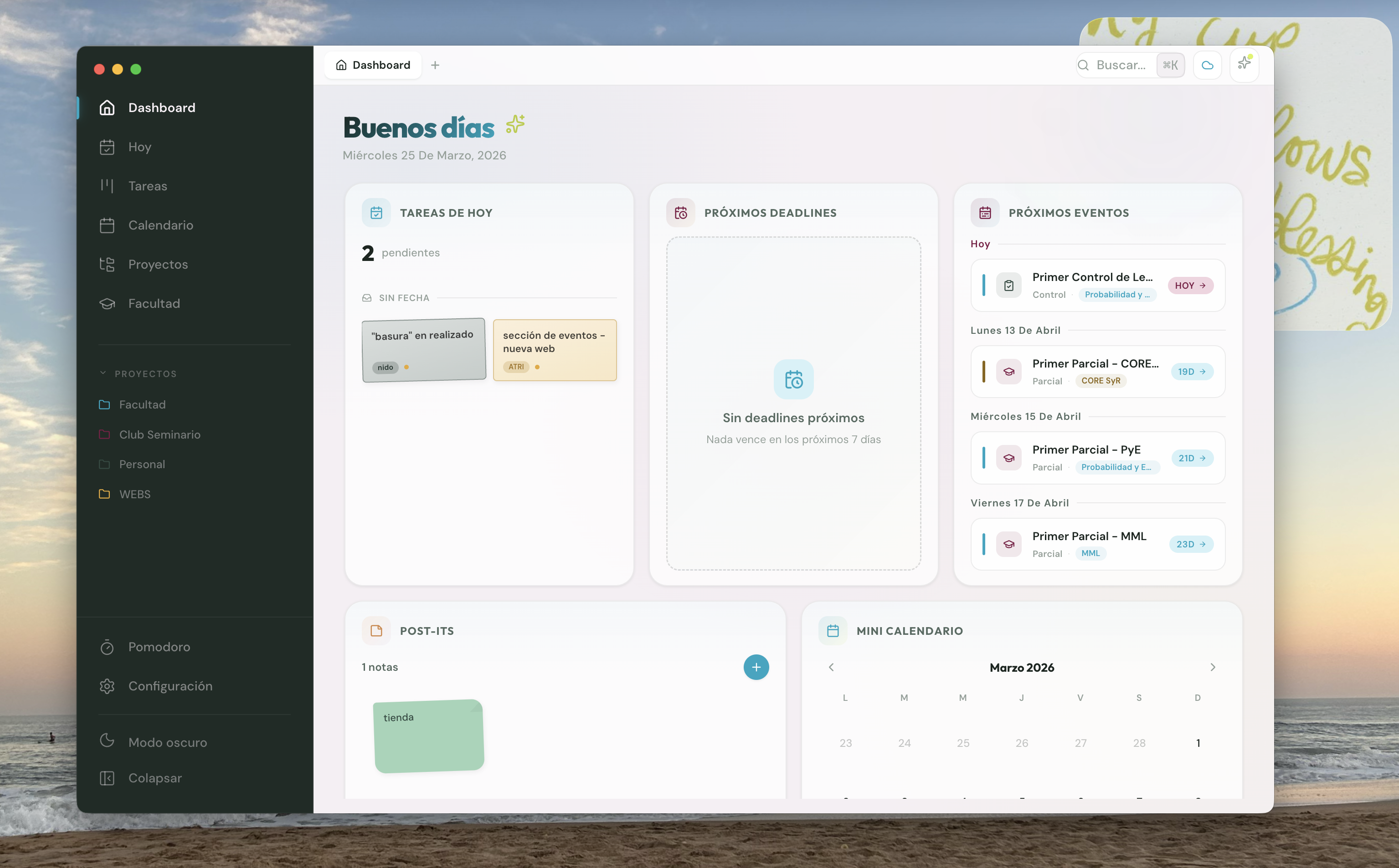 Nido desktop